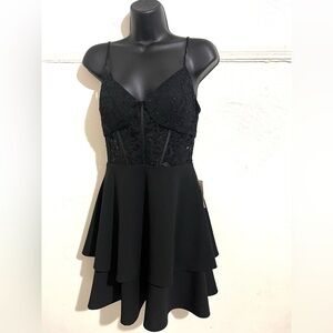 B Darlin Elegant Black Lace Dress